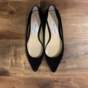 Jimmy Choo Pointed Flat Black Shoes